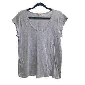 Soft Joie Grey Glitter Womens T-Shirt Cotton/Polyester M
